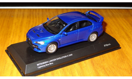 Mitsubishi Lancer Evolution X GSR Kyosho, масштабная модель, 1:43, 1/43