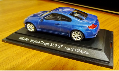 Nissan Skyline Coupe 350GT Ebbro, металл, 1:43, масштабная модель, scale43