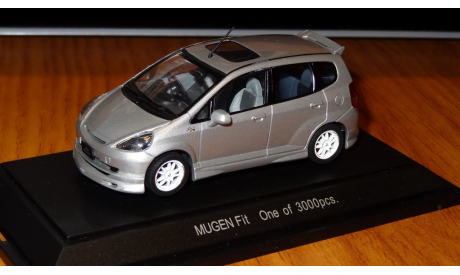 Honda Fit Mugen, Ebbro, Silver, 1:43, металл, масштабная модель, 1/43