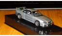 Nissan Skyline GT-R R34 V Spec-II Autoart, Gray, 1:43, металл, масштабная модель, 1/43