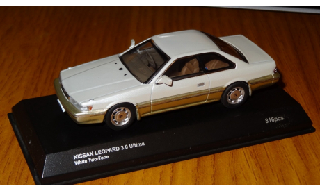 Nissan Leopard 3.0 Ultima 1986 (white two tone) (03122W), Kyosho, 1:43, металл, масштабная модель, scale43