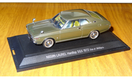 Nissan Laurel Hardtop SGX 1972, Ebbro, 1:43, металл, масштабная модель, 1/43