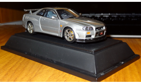 Nissan Skyline GT-R R34, Ebbro, Silver, металл, 1:43, масштабная модель, scale43