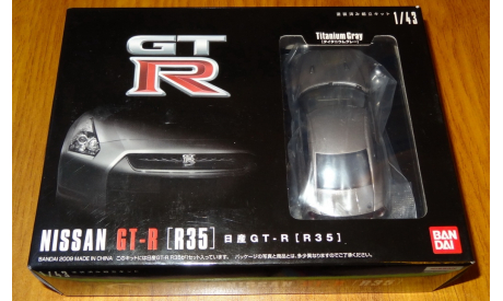 Nissan GTR 2007, Bandai, 1:43, пластик, сборная модель, масштабная модель, 1/43