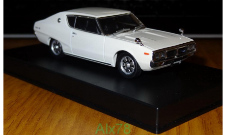 Nissan Skyline 2000 GT 1972, Aoshima Dism, 1:43, металл, масштабная модель, scale43