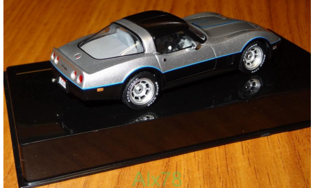 Chevrolet Corvette C3 1980, silver/black, IXO, 1:43, корпус металл, масштабная модель, scale43, IXO Road (серии MOC, CLC)