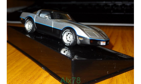 Chevrolet Corvette C3 1980, silver/black, IXO, 1:43, корпус металл, масштабная модель, scale43, IXO Road (серии MOC, CLC)