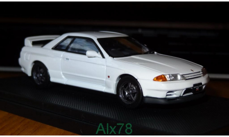 Nissan Skyline GT-R (BNR32) WHITE, ebbro, 1:43, металл, масштабная модель, scale43
