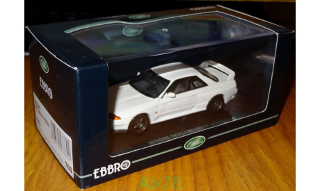 Nissan Skyline GT-R (BNR32) WHITE, ebbro, 1:43, металл, масштабная модель, scale43