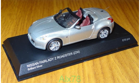 Nissan Fairlady Z Roadster (Z34), brilliant silver, Kyosho, 1:43, металл, масштабная модель, scale43