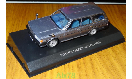 Toyota Mark II Van GL 1988 (YX76V), gray, Aoshima Dism,, 1:43, металл, масштабная модель, 1/43