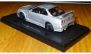 Nissan Skyline GT-R R34 Nismo Z-Tune, silver, Ebbro, 1:43, металл, масштабная модель, scale43