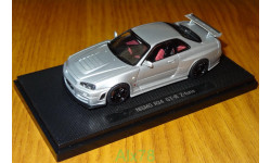 Nissan Skyline GT-R R34 Nismo Z-Tune, silver, Ebbro, 1:43, металл