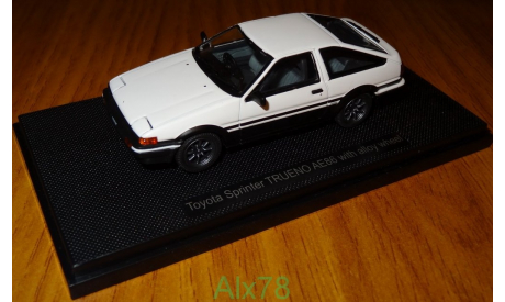 Toyota Sprinter Trueno 1983 AE86 Panda with alloy weels, Ebbro, 1:43, металл, масштабная модель, 1/43