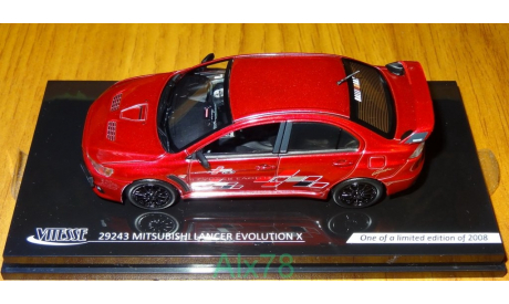 Mitsubishi Lancer Evolution X RalliArt, Vitesse, 1:43, металл, масштабная модель, scale43