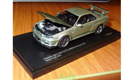 Nissan Skyline GT-R BNR34 M-Spec Nur, Kyosho, металл, 1:43, масштабная модель, scale43