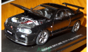 Nissan Skyline GT-R (BNR34) V-Spec II, Black pearl, Kyosho, 1:43, металл, масштабная модель, 1/43