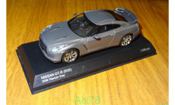 Nissan GT-R R35 2008, Titanium Gray, Kyosho, 1:43, металл