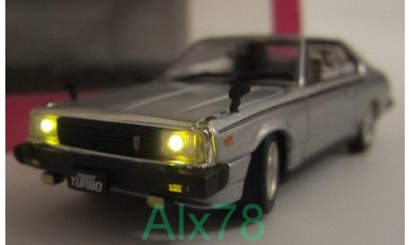 Nissan Skyline 2000 Turbo GT-E-S 1980, Aoshima Dism, 1:43, металл, диоды, масштабная модель, scale43