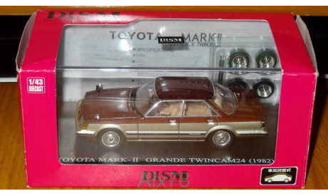 Toyota Mark II Grande Twin Cam 24, GX61, 1982, Aoshima Dism, 1:43, металл, масштабная модель, 1/43