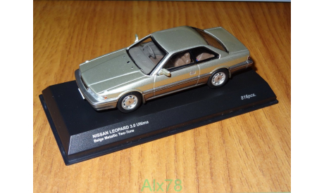 Nissan Leopard 3.0 Ultima 1986, Beige metallic two tone, Kyosho, 1:43, металл, масштабная модель, scale43