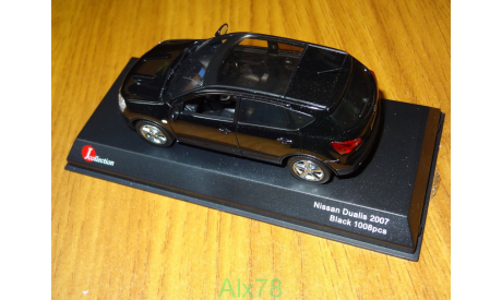 Nissan Dualis 2007, Black, Kyosho, 1:43, металл, масштабная модель, scale43