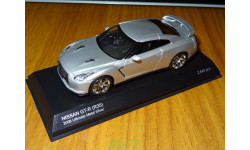 Nissan GT-R R35 2008, Silver, Kyosho, 1:43, металл