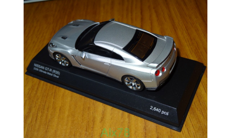 Nissan GT-R R35 2008, Silver, Kyosho, 1:43, металл, масштабная модель, scale43