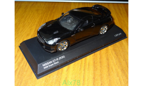 Nissan GT-R R35 2008, Black, 1:43, металл, масштабная модель, Kyosho, 1/43