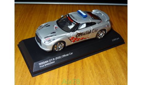 Nissan GT-R R35 2008, Official Car Fuji Speedway, Kyosho, 1:43, металл, масштабная модель, scale43