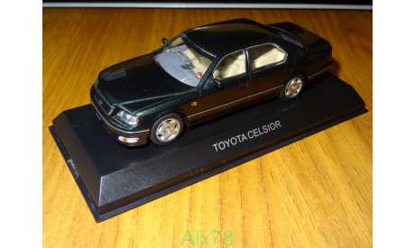 Toyota Celsior 1997, Dark Green, Kyosho, 1:43, металл, масштабная модель, scale43