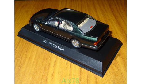 Toyota Celsior 1997, Dark Green, Kyosho, 1:43, металл, масштабная модель, scale43