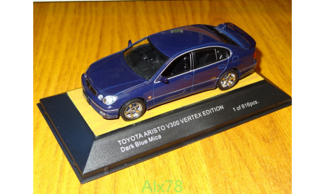 Toyota Aristo V300 Vertex Edition, Dark Blue Mica, Tosa, 1:43, металл, масштабная модель, 1/43