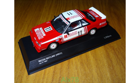 Nissan Skyline Ricoh №11 1987 (HR31) Kyosho 1:43, металл, в боксе, масштабная модель, scale43