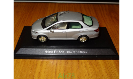 Honda Fit Aria, Satin Silver, Ebbro, 1:43, металл, масштабная модель, scale43