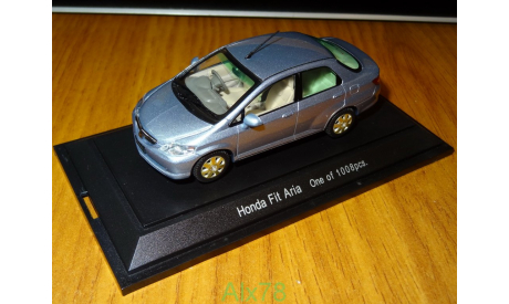 Honda Fit Aria, Ice Blue, Ebbro, 1:43, металл, масштабная модель, scale43