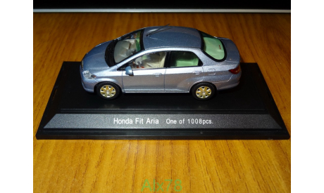Honda Fit Aria, Ice Blue, Ebbro, 1:43, металл, масштабная модель, scale43