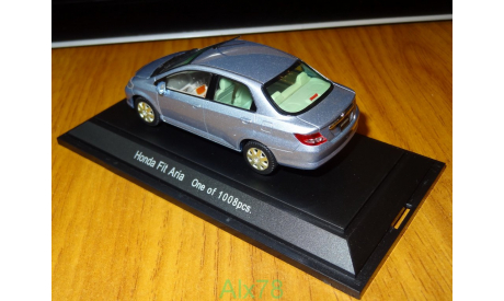 Honda Fit Aria, Ice Blue, Ebbro, 1:43, металл, масштабная модель, scale43
