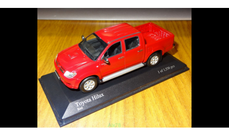 Toyota Hilux 2007, Red, Minichamps, 1:43, металл, масштабная модель, scale43