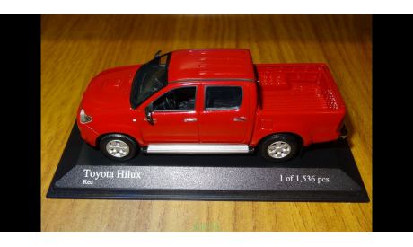 Toyota Hilux 2007, Red, Minichamps, 1:43, металл, масштабная модель, scale43