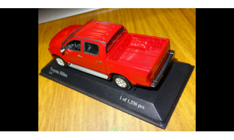 Toyota Hilux 2007, Red, Minichamps, 1:43, металл, масштабная модель, scale43