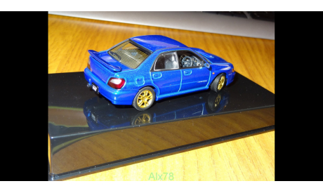 Subaru Impreza WRX Sti, 2001, Blue, Autoart, 1:43, Металл, масштабная модель, scale43