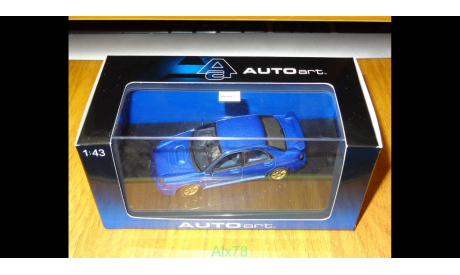 Subaru Impreza WRX Sti, 2001, Blue, Autoart, 1:43, Металл, масштабная модель, scale43