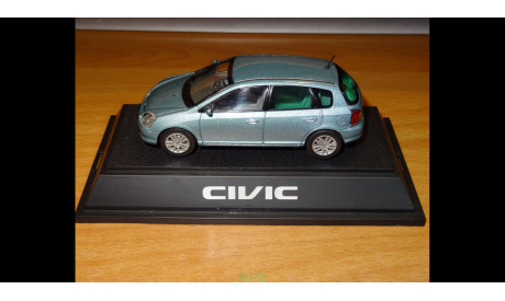 Honda Civic 2001, Green, Ebbro, 1:43, металл, масштабная модель, scale43