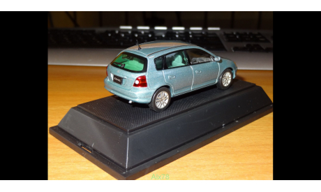 Honda Civic 2001, Green, Ebbro, 1:43, металл, масштабная модель, scale43