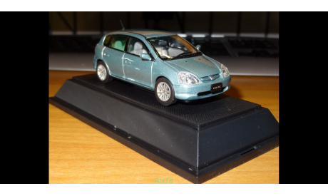 Honda Civic 2001, Green, Ebbro, 1:43, металл, масштабная модель, scale43