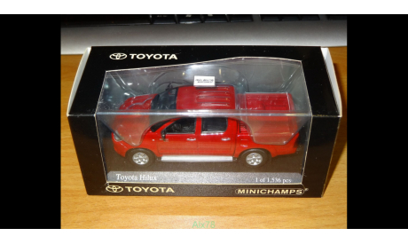 Toyota Hilux 2007, Red, Minichamps, 1:43, металл, масштабная модель, scale43