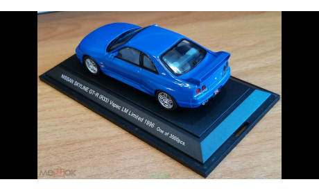 Nissan Skyline GT-R R33 Vspec LM Limited 1996, Blue, Ebbro,  металл, 1:43, масштабная модель, 1/43