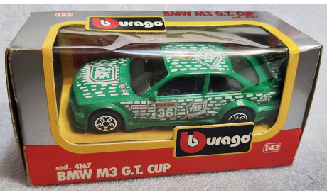 BMW M3 G.T. Cup green 1-43 Burago cod.4167, масштабная модель, scale43