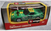 Chevrolet Corvette green 1-43 Burago cod.4152, масштабная модель, scale43